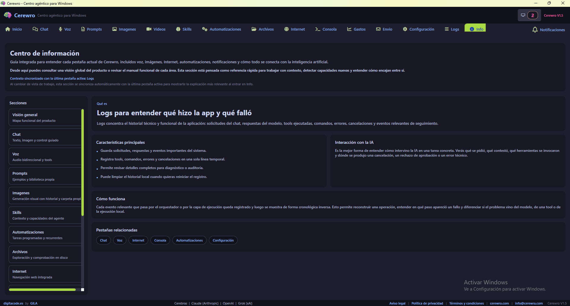 Centro de información de Cerewro